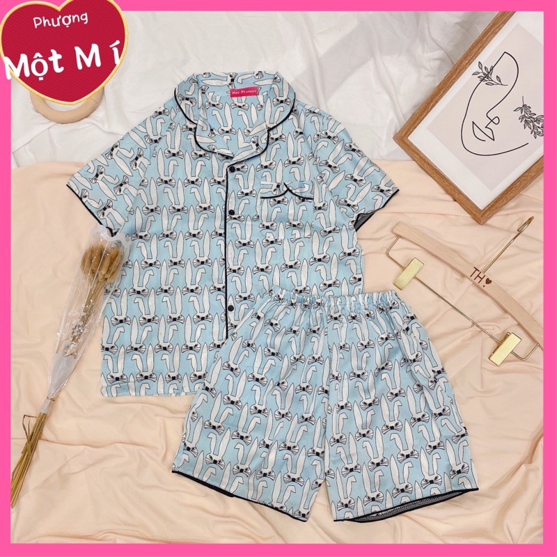Bộ lụa Satin cộc đùi - hàng mới về , quần sooc mặc nhà chất sờ mát lịm tay | BigBuy360 - bigbuy360.vn