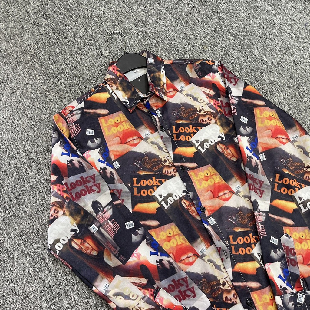 RODI Áo sơ mi nam nữ họa tiết Look, áo sơ mi nam nữ dài tay cá tính - D239 | BigBuy360 - bigbuy360.vn