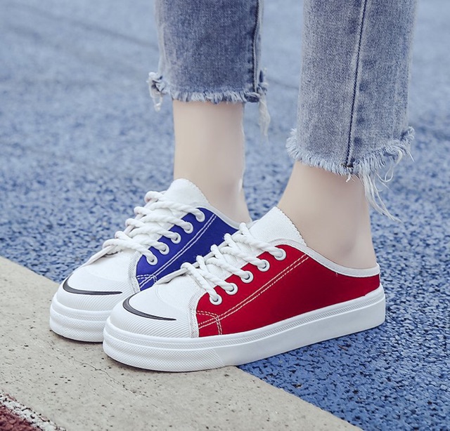 [GIÁ XƯỞNG] Giày thể thao vải dáng sục phối màu hot trend độn đế nhẹ