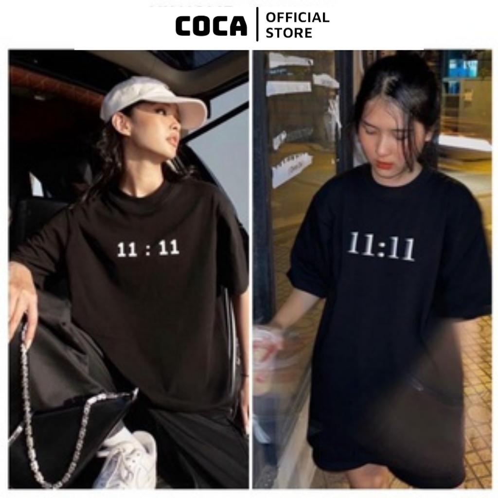 Áo thun tay lỡ unisex YOUNG GREEN 11:11 - Áo phông nữ form rộng cho cặp đôi phong cách hàn quốc vải dày dặn, thoáng mát