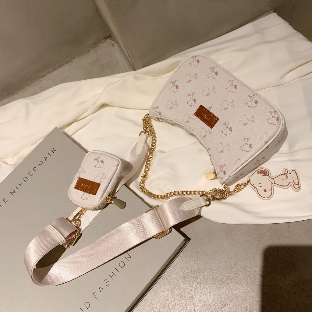 Túi đeo chéo Snoopy kèm ví nhỏ đẹp phong cách trẻ trung dễ thương hot trend CV28