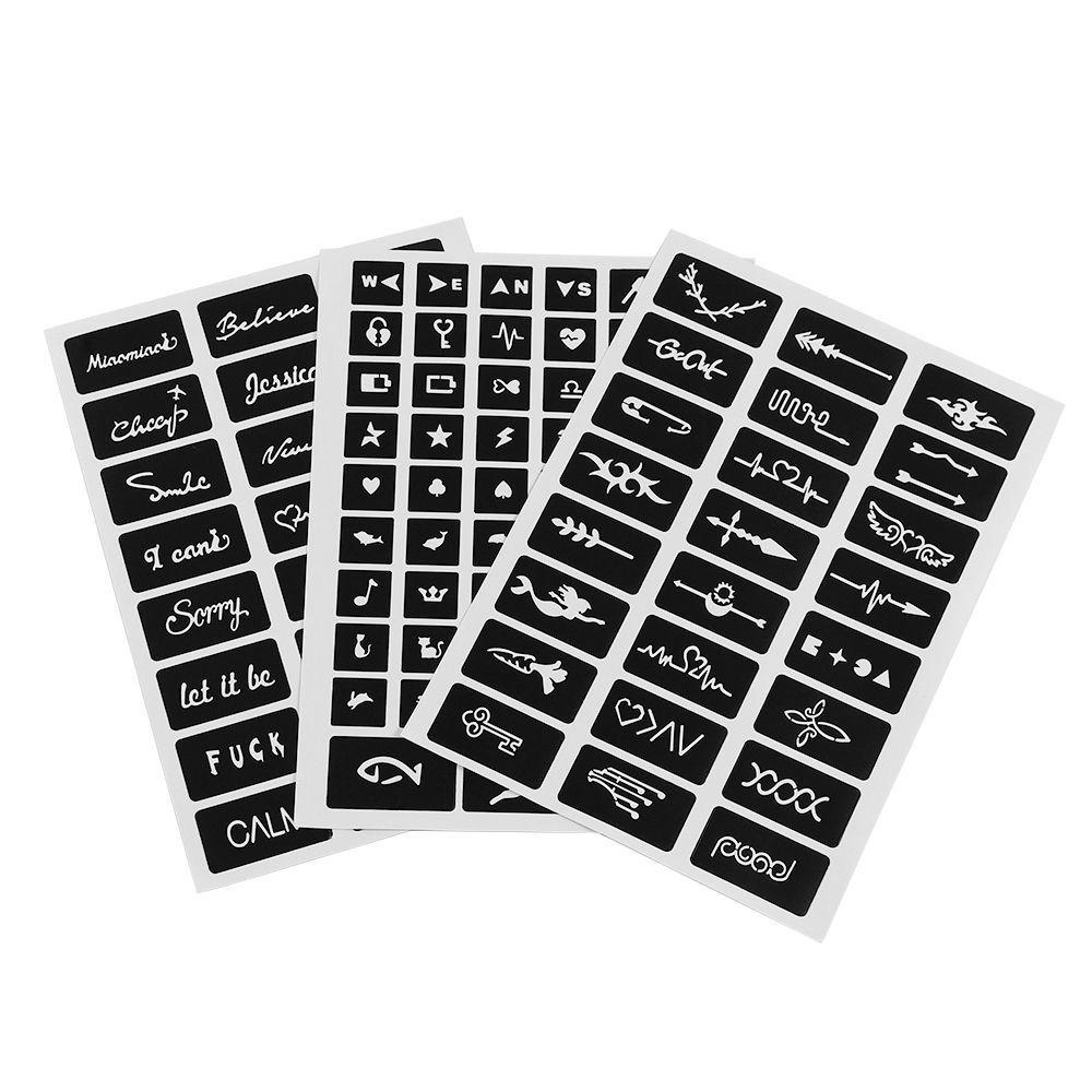Bộ 105 Miếng Dán Hình Xăm Hoạt Hình DIY Độc Đáo
