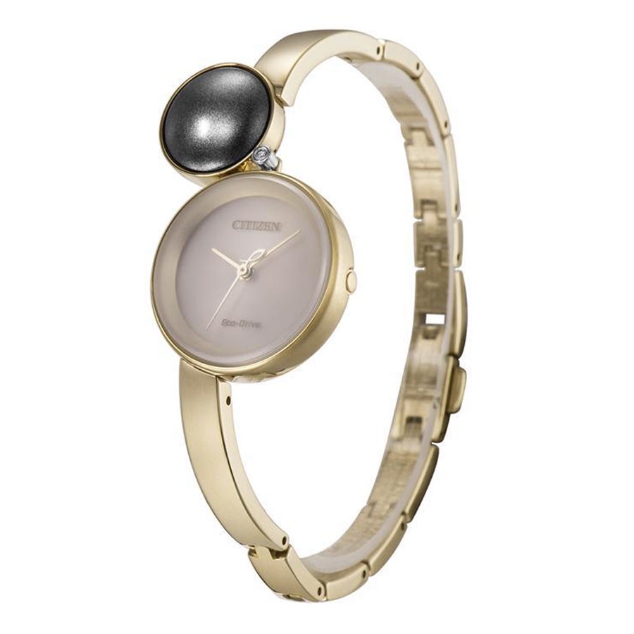 Đồng Hồ Nữ Citizen Đính Kim Cương Dây Thép Không Gỉ EW5493-51W - Mặt Vàng Hồng (Sapphire)