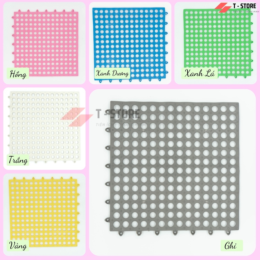 Tấm lót sàn TSTORE / thảm nhựa lỗ lót sàn TSTORE , chống trơn trượt / kháng khuẩn cho sàn nhà tắm / nhà bếp