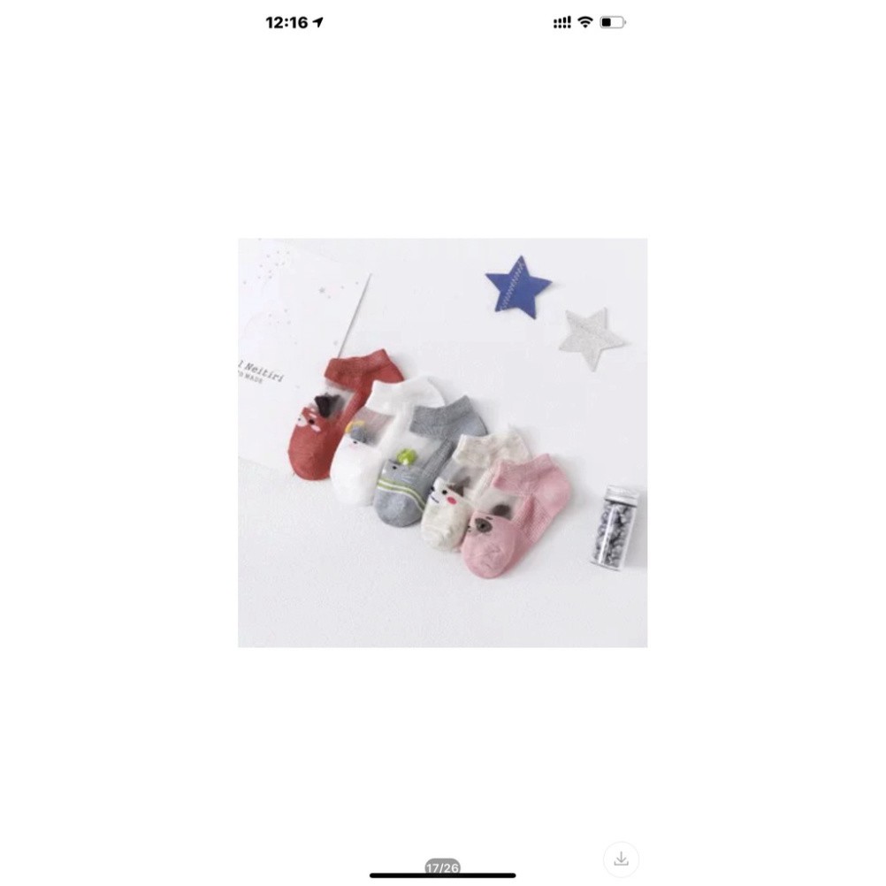 Set 5 Đôi Tất Phối Lưới Xuất Hàn Cho Bé Trai Và Gái Hàng Mẫu Mới HOT 2021 T2