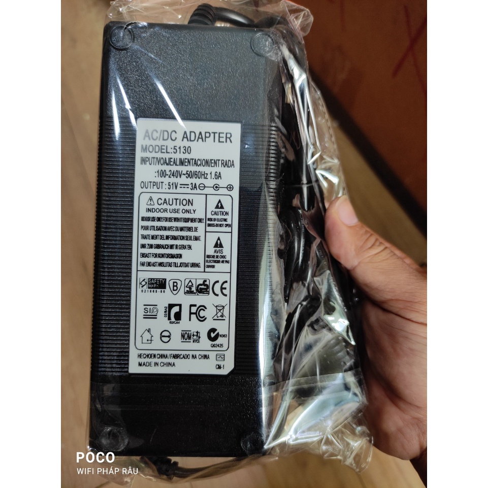 Nguồn cho Switch PoE, adapter PoE 51V3A dùng cho switch POE