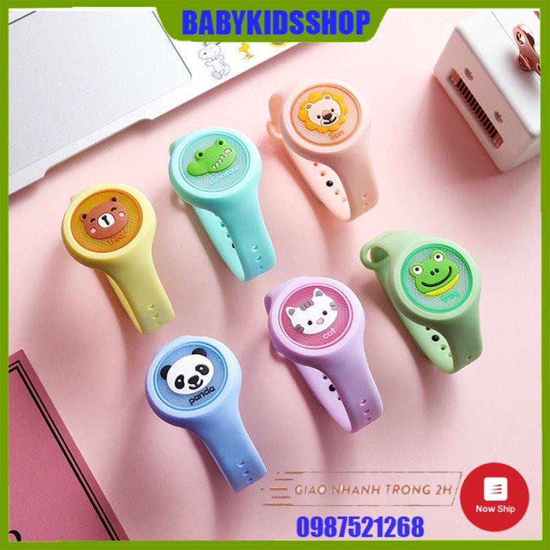 Đồng hồ silicon đeo tay chống muỗi phát sáng cho bé