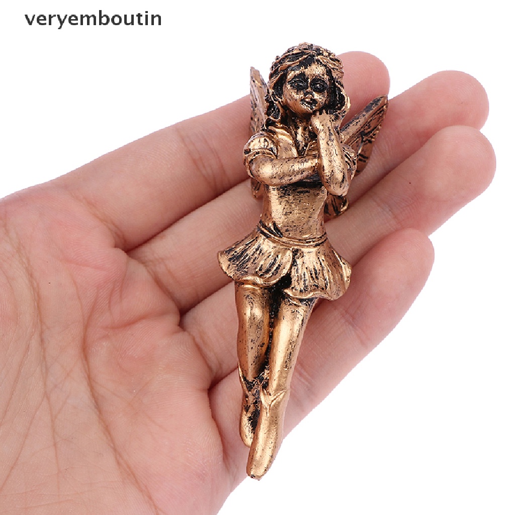 in Angel Girl Hanging Cup Resin Decoration Fairy Combination Flower Decor Garden n