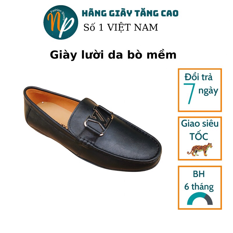 Giày lười nam da bò mềm chuẩn Nopo