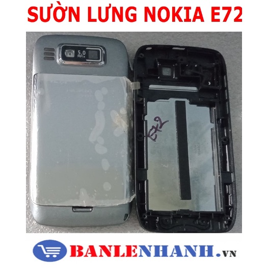 VỎ SAU NOKIA E72 KHÔNG KÈM CÁC NÚT CỦA THÂN SƯỜN MÀU XÁM