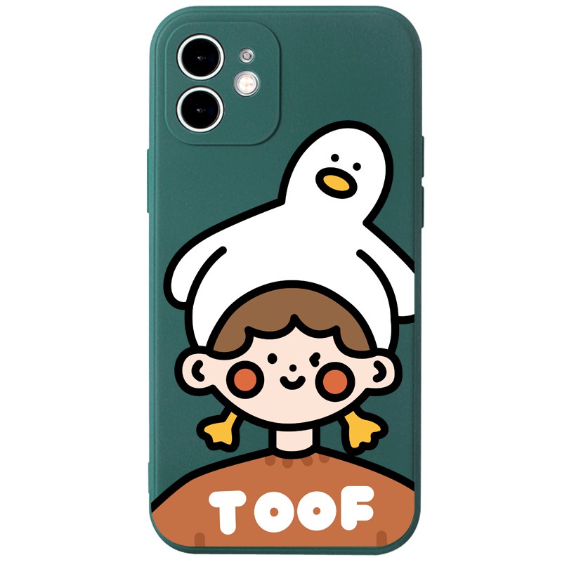 Ốp lưng JURSUE chống bẩn hoạt hình dễ thương đẹp cho iPhone 13 12 11 Pro Max SE 2020 X XR XS ip 8 7 6 6S Plus kute Y357