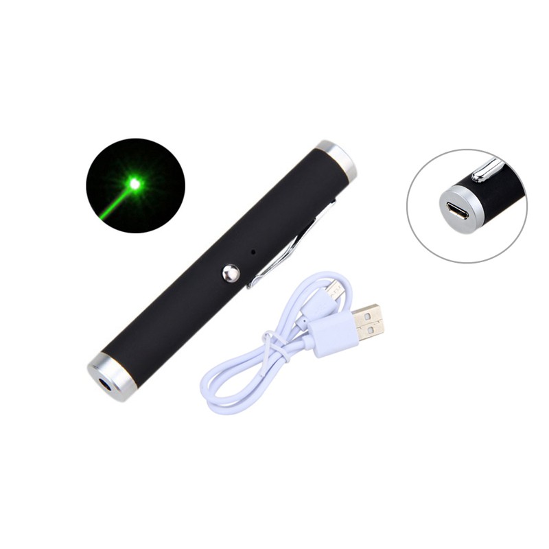 Bút Chỉ Hướng Dẫn Đèn Laser Màu Xanh Lá 5mw Sạc Usb Hỗ Trợ Dạy Học