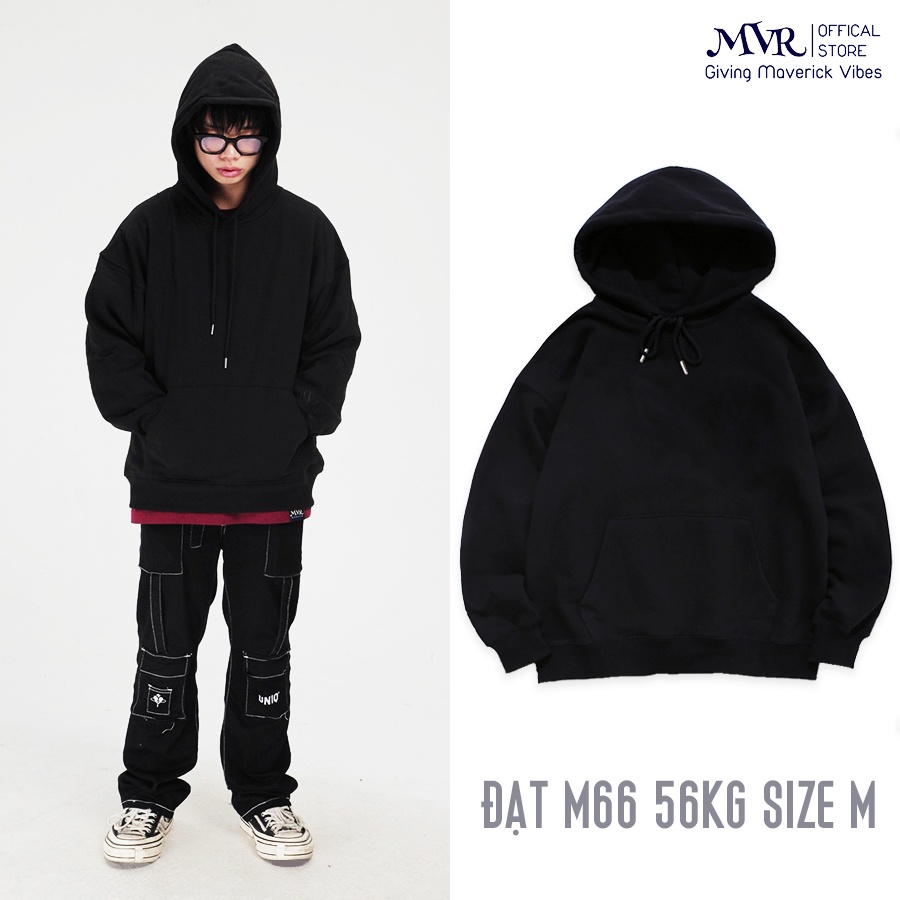 ÁO KHOÁC HOODIE TÚI TRƠN vải da cá cao cấp chống nắng màu hồng trắng kem đen xám form rộng basic unisex nam nữ MVR