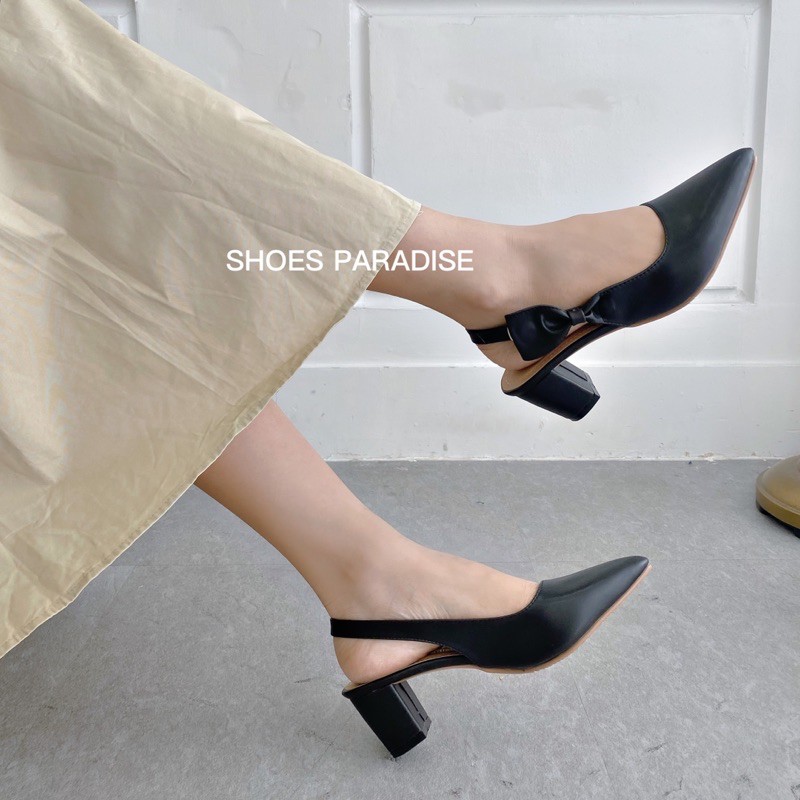 Giày Cao Gót Bít Mũi Nhọn Đế Cao 5 Phân Shoes Paradise
