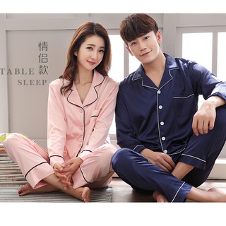 Bộ Ngủ Pijama Đôi Nam Nữ Xanh Hồng bộ dài ( có clip)