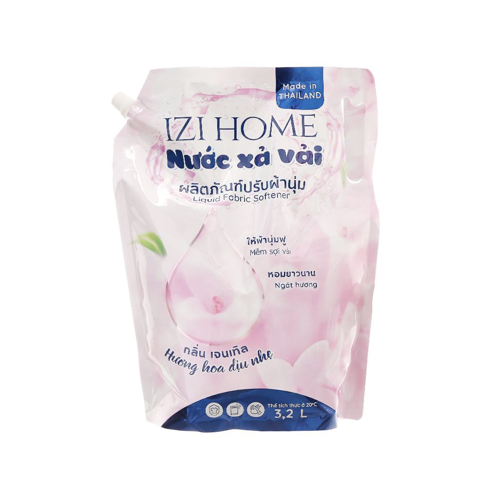 [ Thái Lan ] Nước xả vải IZI HOME hương hoa dịu nhẹ túi 3.2 lít/túi