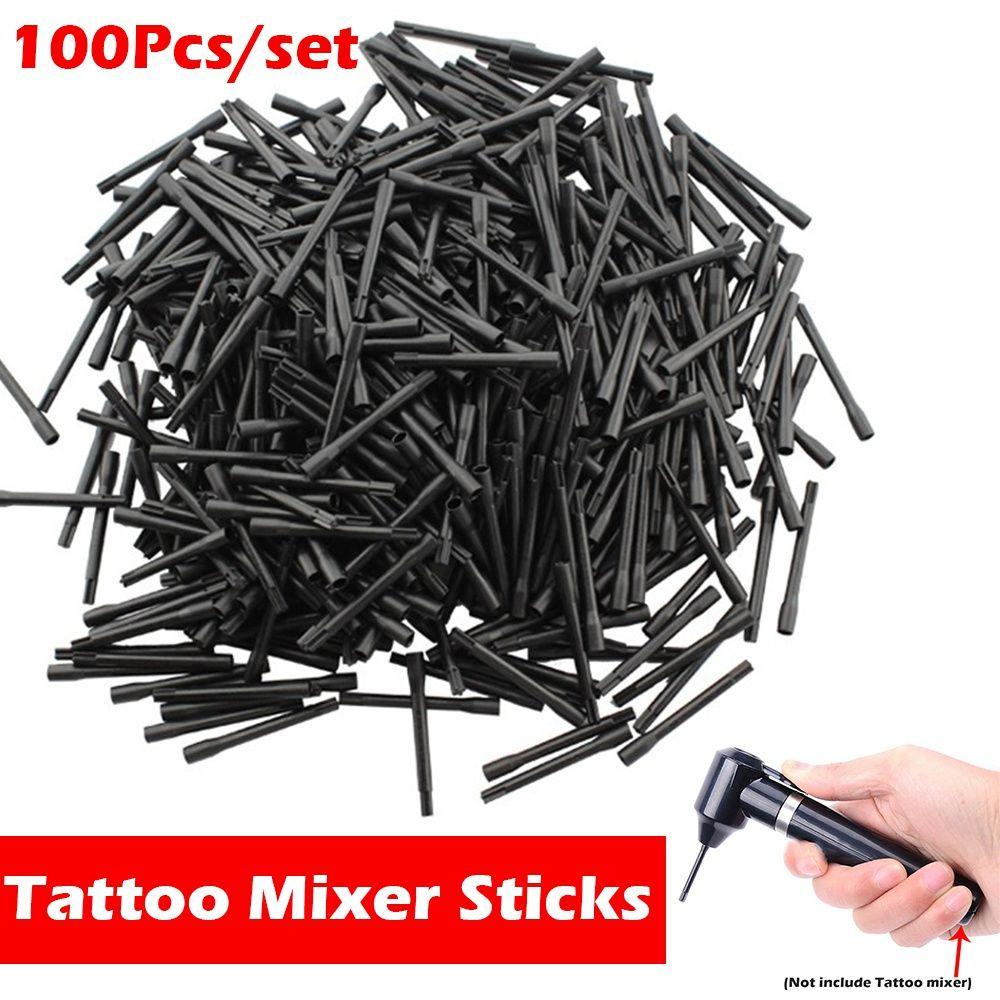 Set 100 Que Nhựa Trộn Hình Xăm An Toàn