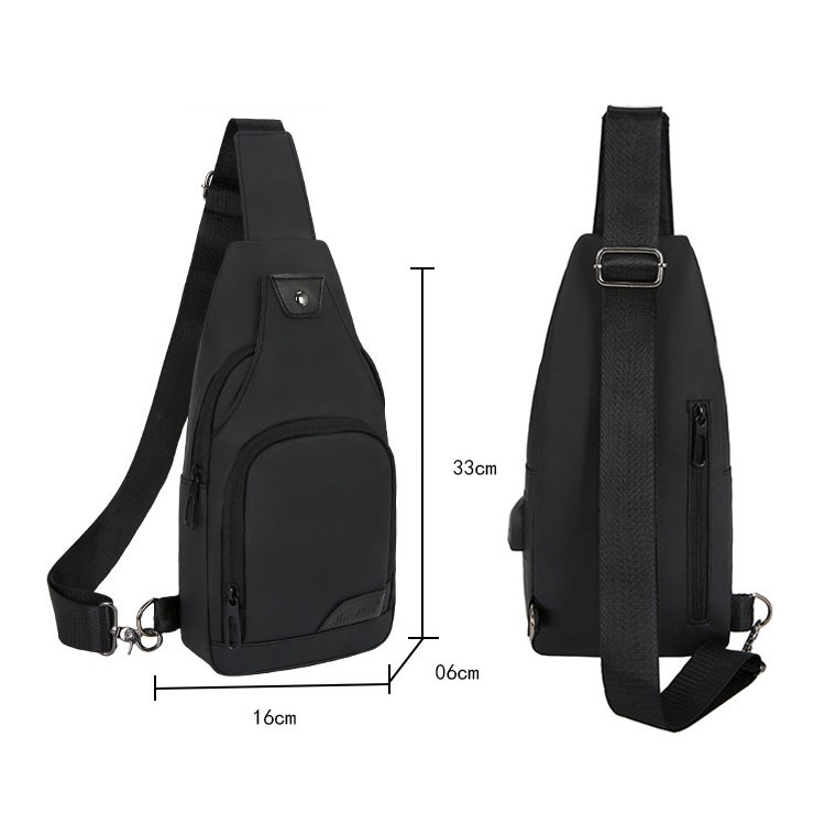 Túi Đeo Chéo Nam Thời Trang Vải Chống Nước JM2001 Cổng Sạc USB Fiiago Shop | BigBuy360 - bigbuy360.vn