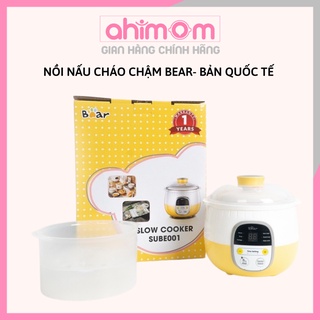 Nồi nấu cháo cho bé - nồi nấu cháo chậm cách thuỷ Bear 0.8L bản quốc tế - Ahimom