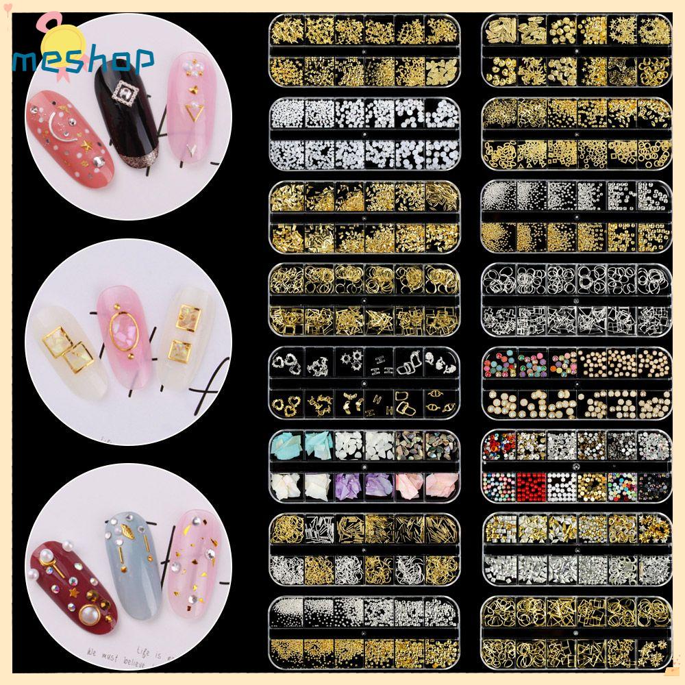 Phụ Kiện Trang Trí Móng Tay Nghệ Thuật|Đinh Tán Kim Loại 3D Tự Trang Trí Móng Tay Thời Trang