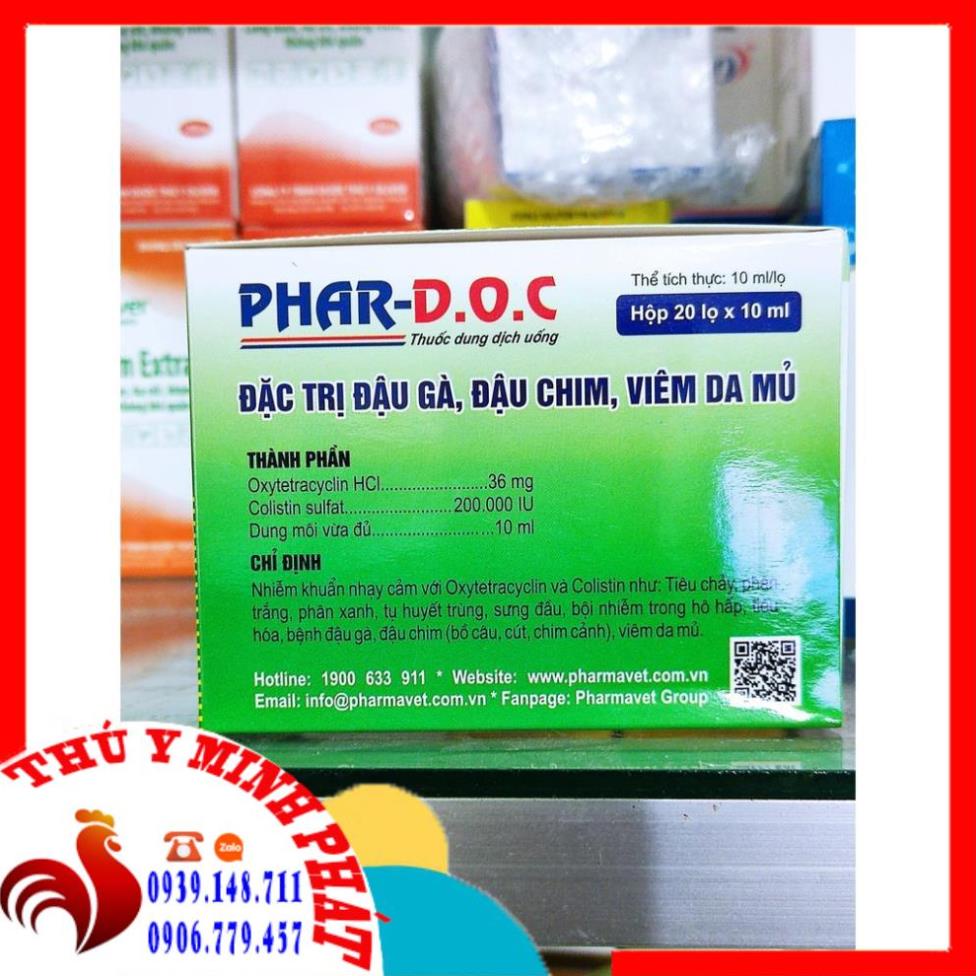 Đậu gà DOC lọ 10ml Phar D.O.C . 1 chai phar DOC 10ml đậu gà
