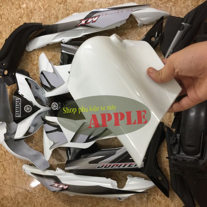 Bộ dàn áo nhựa nguyên sinh ABS xe JUPITER MX MẮT CÁO , JUPITER GRAVITA Màu Trắng - A2103
