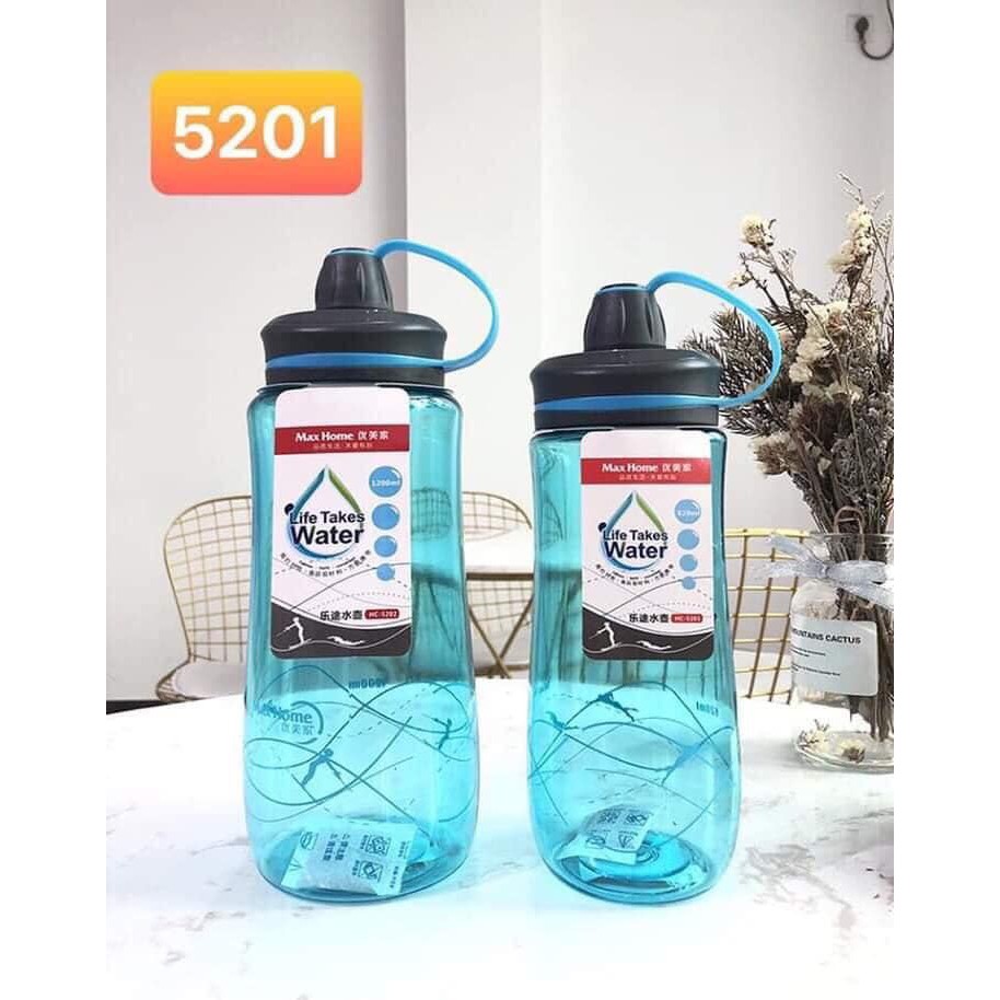 Bình, chai đựng nước đi tập gym, tập yoga, tập thể dục ngoài trời dung tích 820ml, có nắp đậy Hải Triều Sport