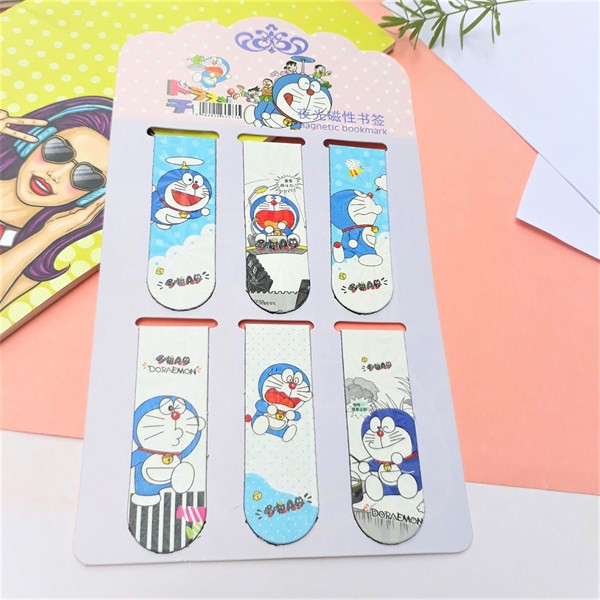 Combo 6 Bookmark Nam Châm Magnet ( Đánh Dấu Sách ) Truyện Doraemon (Doremon)