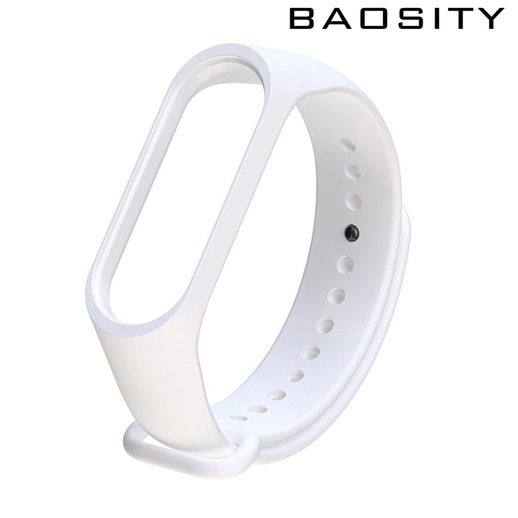 Dây Đeo Thay Thế Chất Liệu Silicon Màu Trơn Cho Xiaomi Mi Band 3