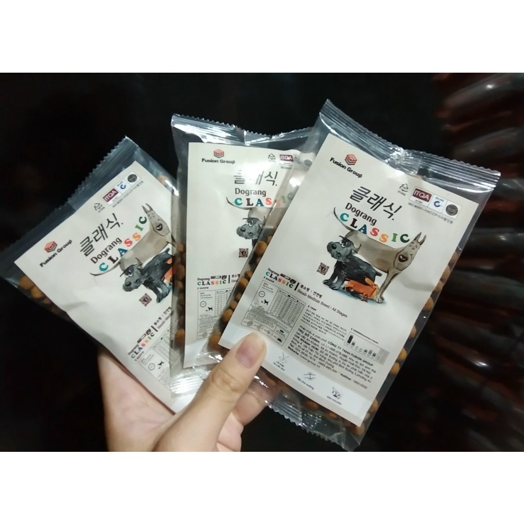Thức ăn hạt cho chó Dog Classic, Dog Mania - thức ăn cho CHÓ MỌI LỨA TUỔI gói 40gram