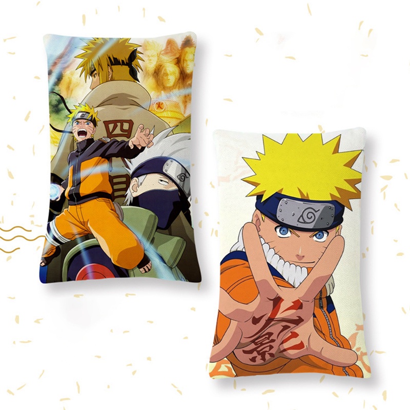 Vỏ Gối Hình Chữ Nhật Họa Tiết Anime Naruto Sasuke Kakashi