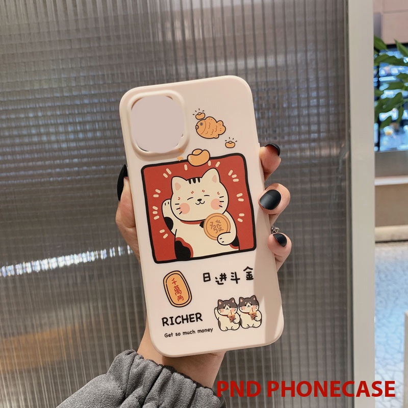 Ốp lưng iphone 6plus 6splus 7 plus 8plus X Xr XsM 11 12 13 Promax Mèo thần tài- PND395 - PNDPhoneCase