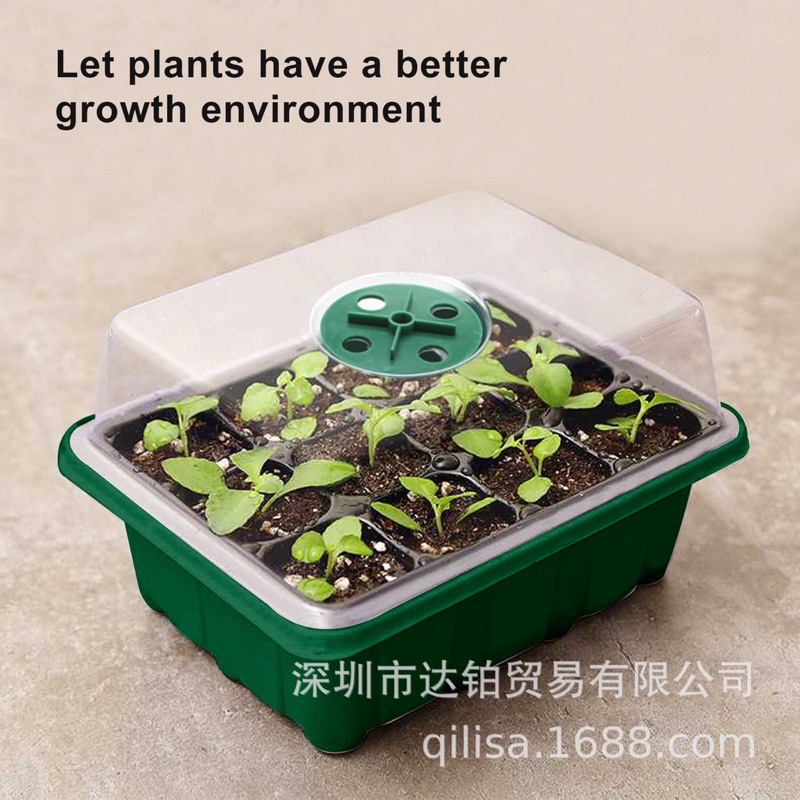 sét 5 bộ khay ươm hạt giống 12 lỗ l(oại dày 85g/1 bộ) có lắp điều chỉnh