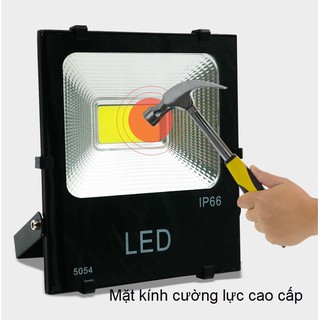 Đèn pha LED chip COB 300W - ánh sáng trắng (siêu sáng chống nước tốt - điện 220V sẽ sáng hơn đèn NLMT rất nhiều)