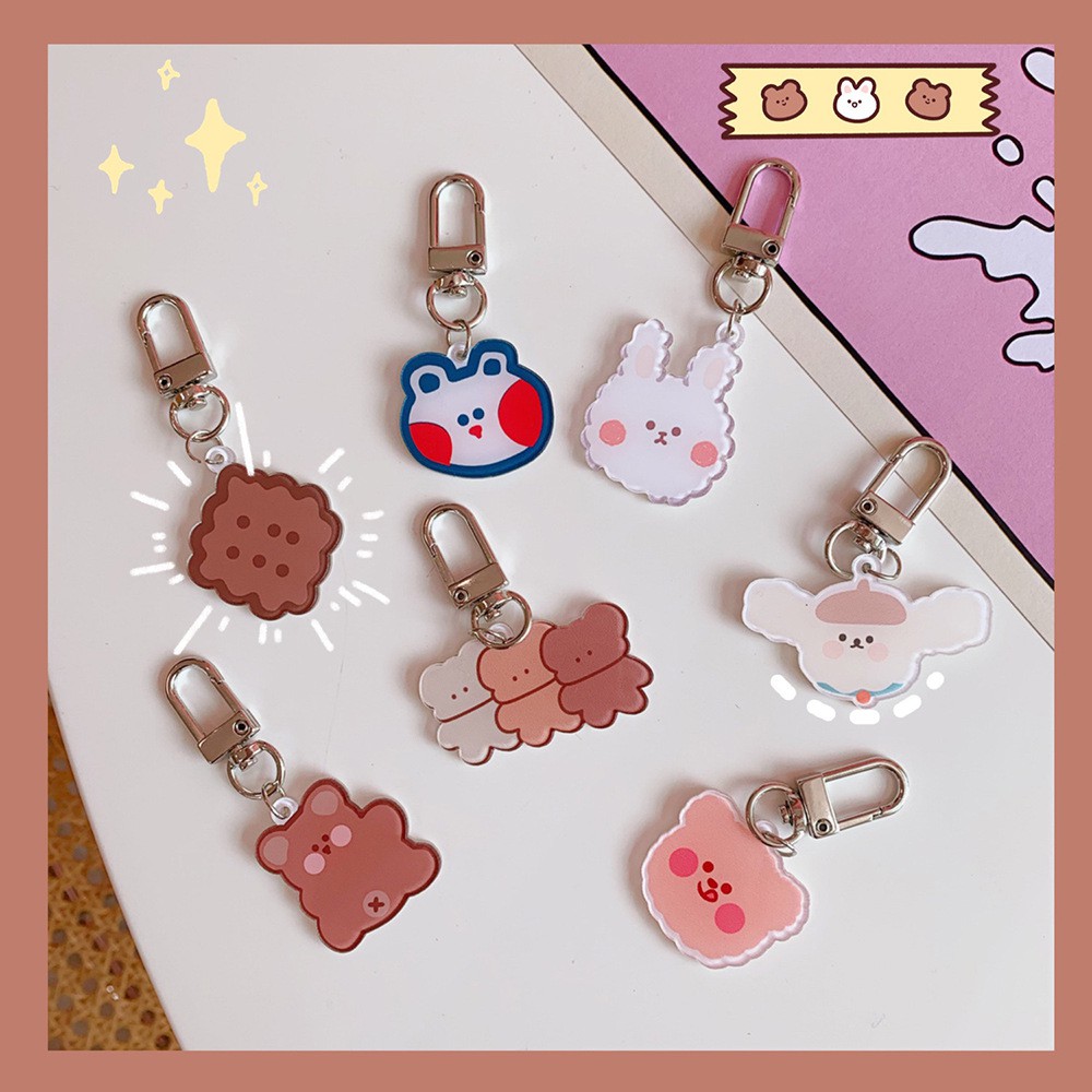 Móc khóa keychain hoạt hình chibi gấu dễ thương đáng yêu phong cách Nhật Bản