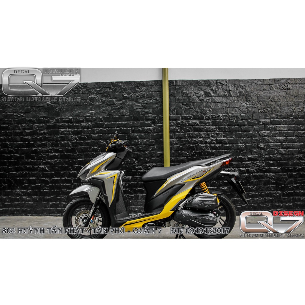 Tem rời vario - bạc vàng - decalq7