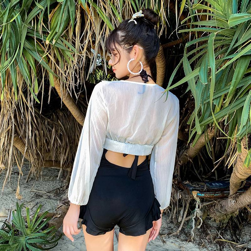 Đồ bơi nữ áo tắm cơ thể mới slime đồ bơi gợi cảm bikini thép để thu thập đồ bơi bãi biển | BigBuy360 - bigbuy360.vn
