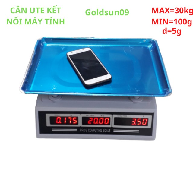 [ Hàng Mới ] cân điện tử tính tiền UTE ( UPA-Q ) 30kg/5g kết nối máy tính bán hàng siêu thị