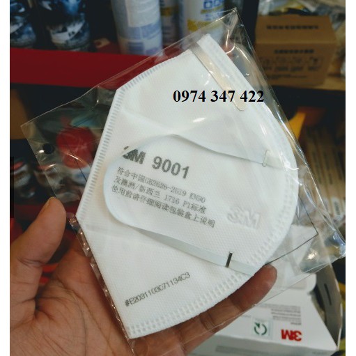 Khẩu trang 3M 9001 màu trắng DIỆT VIRUSS BỤI MỊN