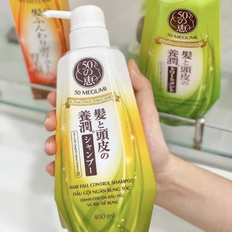 Cặp gội xả mọc & chống rụng tóc Megumi Nhật Bản