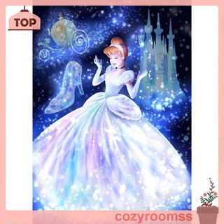 Tranh Đính Đá Kim Cương Toàn Bộ 5d Diy Hình Vẽ Lọ Lem