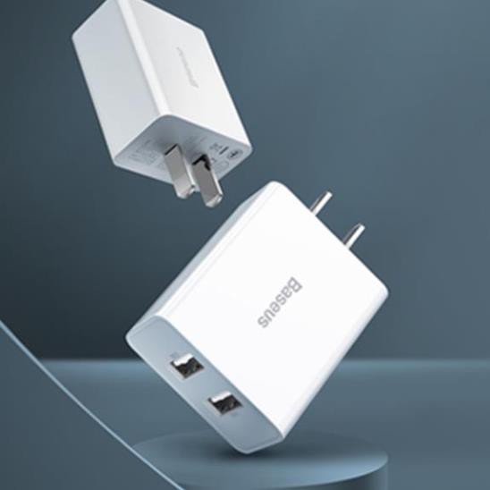 Củ Sạc Nhanh Baseus 2 USB Chống cháy nổ Speed Mini Dual U Charger 5V/ 2A