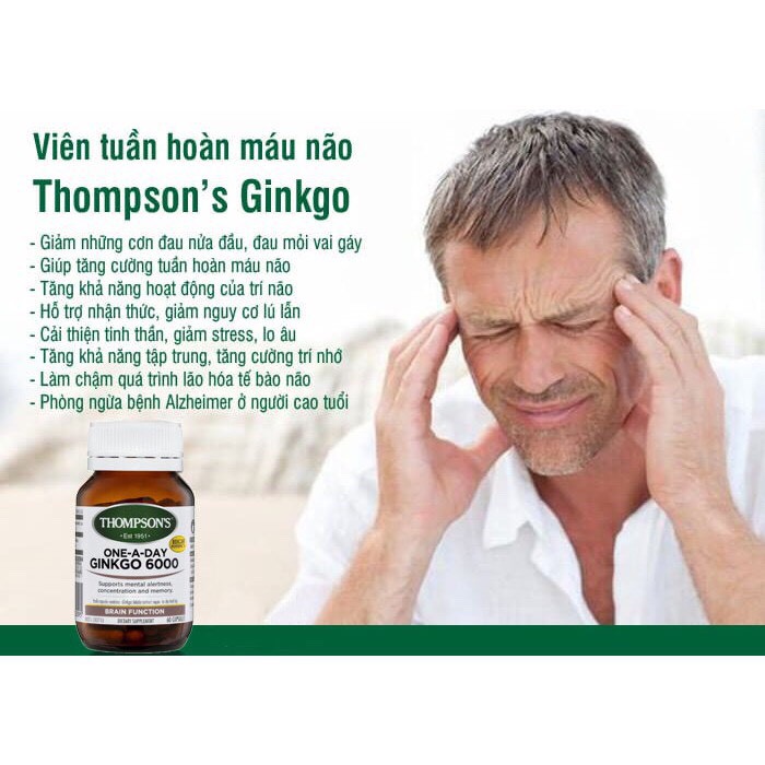 VIÊN UỐNG BỔ NÃO GINGKO THOMPSON 6000MG