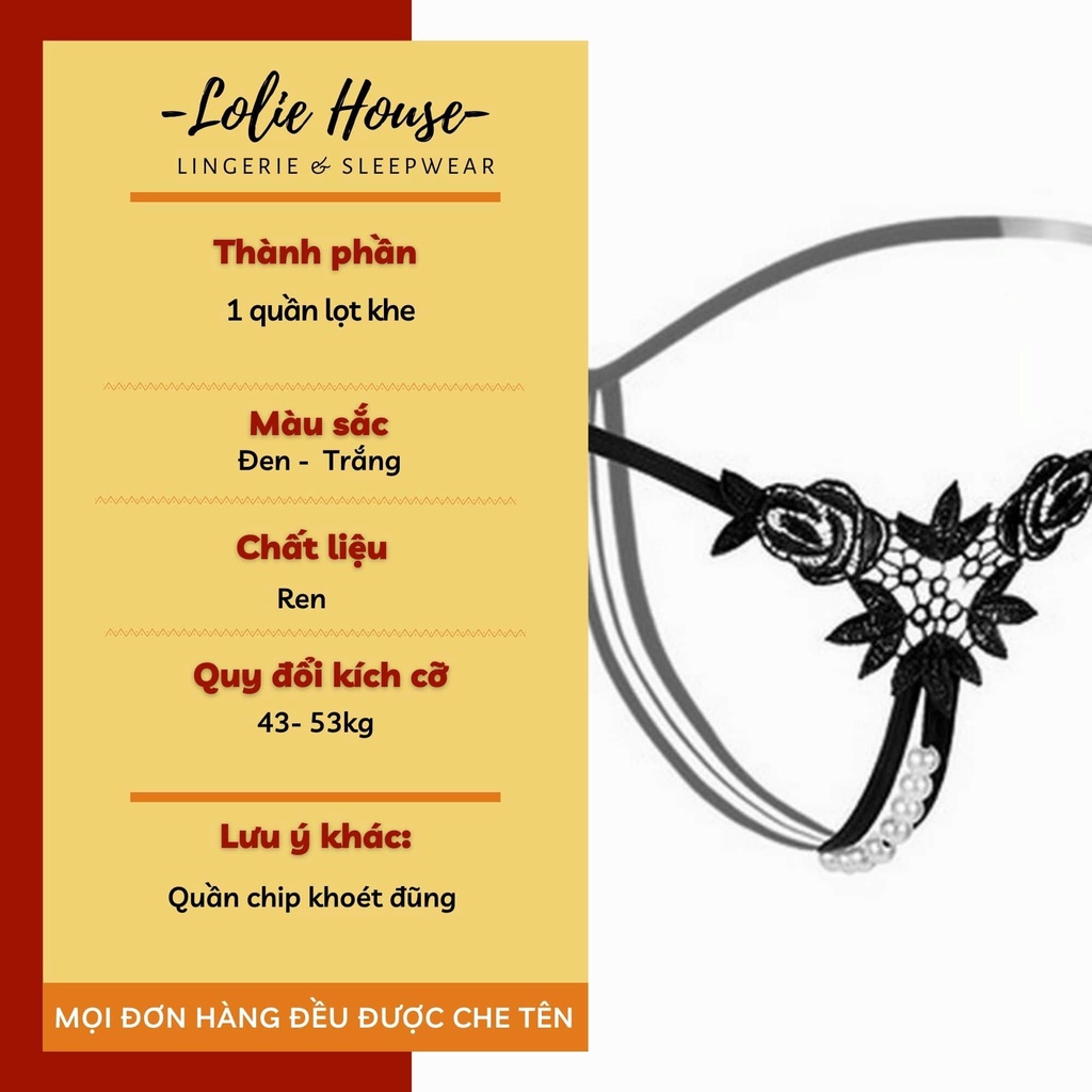 Quần lót lọt khe xẻ đáy không đáy phối ren sexy hở đáy gợi cảm dành cho nữ LOLIE HOUSE - LK16 | BigBuy360 - bigbuy360.vn