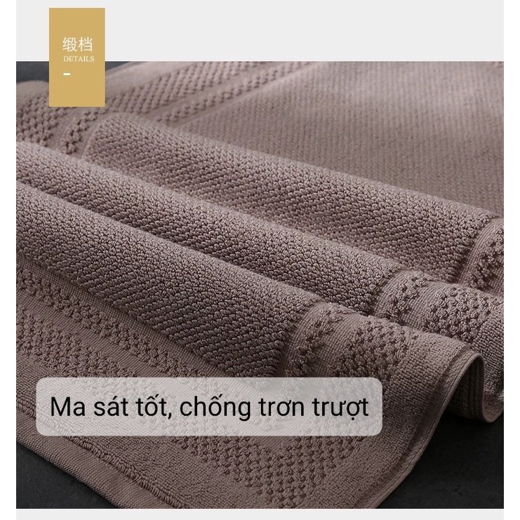 Thảm khăn trải sàn nhà tắm cao cấp 45x75cm tiêu chuẩn khách sạn 5 sao, giặt máy, thảm lau chân nhà vệ sinh toilet