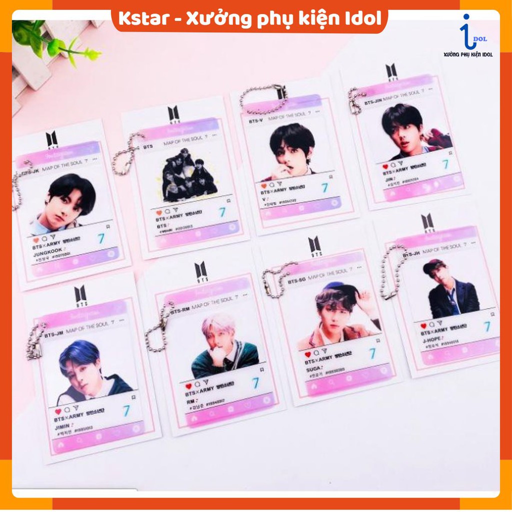 Móc khoá card instagram hình Bangtan map of the soul 7