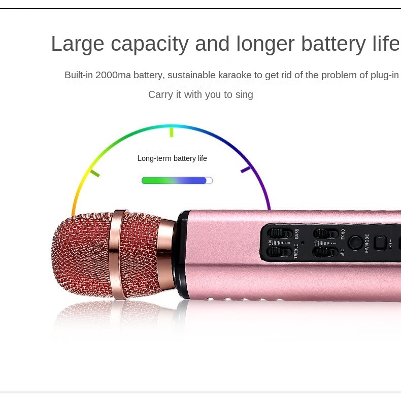 Micrô không dây K6 hỗ trợ kết nối Bluetooth dành cho điện thoại