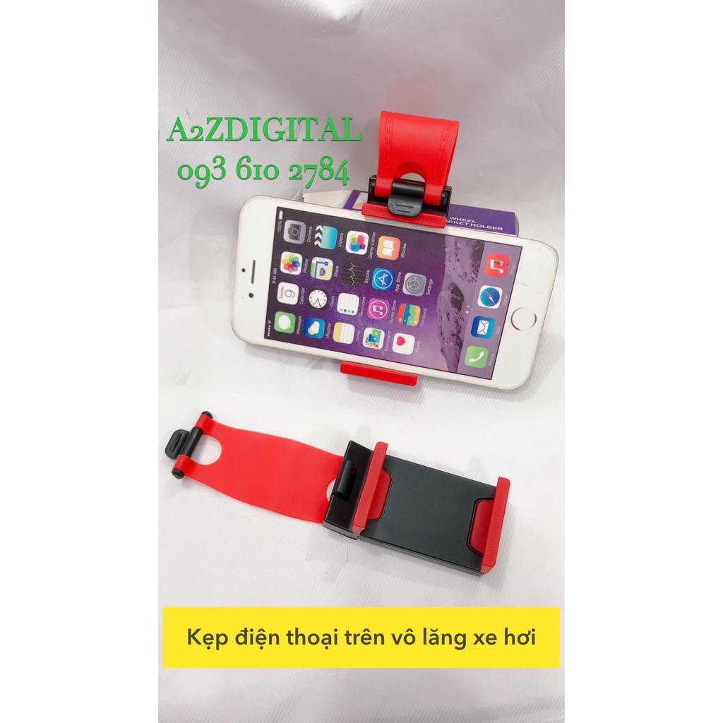 GIÁ ĐỠ, KẸP ĐIỆN THOẠI GẮN TRÊN VÔ LĂNG XE HƠI - ÔTÔ QY1