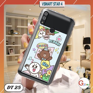 Ốp lưng VSMART STAR 4 dẻo trong in hình