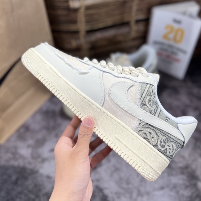 Giày thể thao AF1 dây thừng , Giày AIR FORCE 1 viền rách, dây thừng nam nữ cao cấp